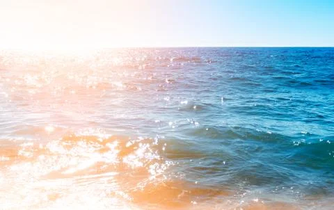 Bright colored ocean surface Stock Photos