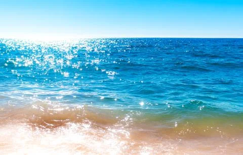 Bright colored ocean surface Stock Photos