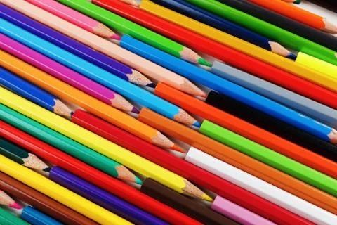 Bright colored pencils Foto stock