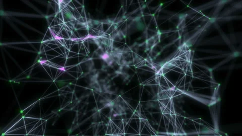 Bright colored plexus nodes. Background for parties, night clubs, your events. Stock Footage 115325137