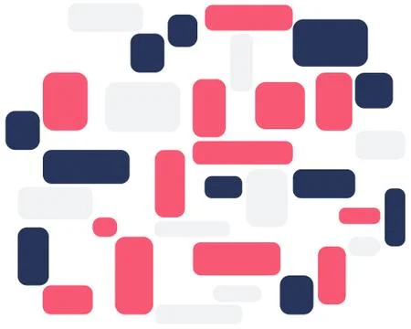 Bright colored rectangles geometric pattern shape dynamics Stock Illustration