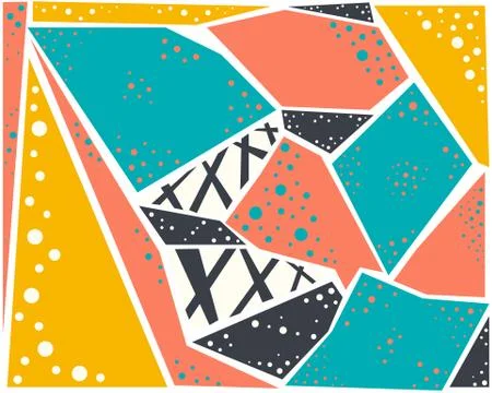 Bright colored set of abstract geometric pattern background Illustrazione stock