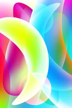 Bright colored shapes Stock Illustration