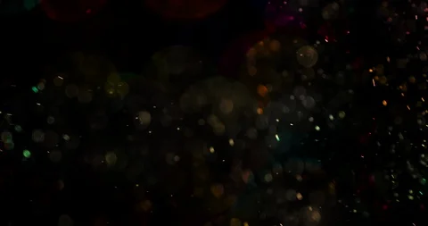 Bright Colored Snowfall Lighting 4K 422HQ Stock Footage 129379524