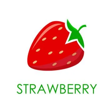Bright colored strawberries. Stock Illustration