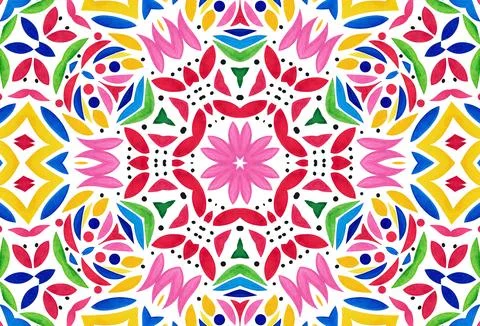 Bright colorful abstract pattern on white background Illustrazione stock