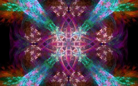 Bright colorful background image abstract design in the form of a glowing Stock Illustration