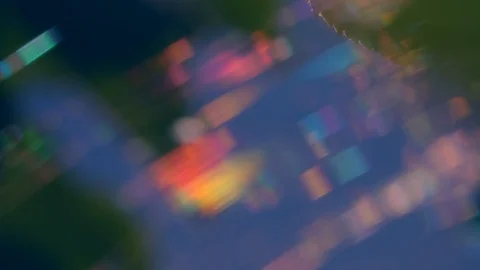 Bright colorful blurred threads of cobweb swinging in the wind. Slow-mo 스톡 동영상 98737729