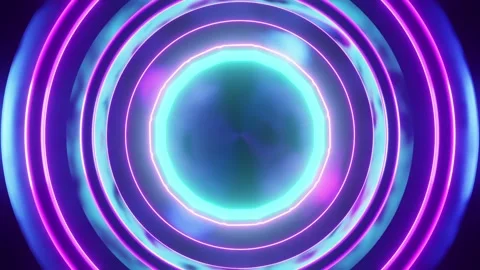 Bright Colorful Circles Loop Stock Footage 221517888