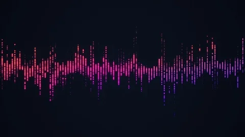 Bright colorful equalizer animation. Visualization of recording, playback Stock-Footage 124102661