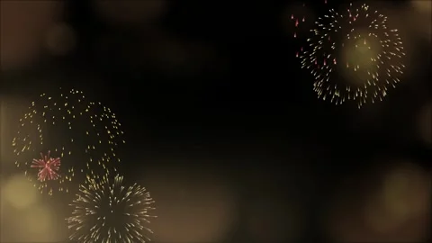 Bright colorful fireworks exploding in night sky for celebration event Vídeos de archivo 347760688