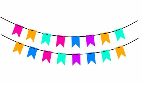 Bright colorful flags Stock Illustration