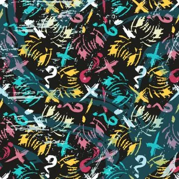 Bright colorful geometric abstract pattern Graffiti Stock-Illustration