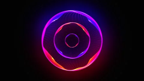 Bright colorful gradient 3d sphere in the space. Abstract 3d orb. Stock-Footage 268726204