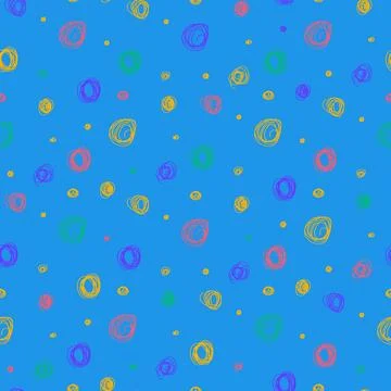 Bright Colorful Grunge Seamless Pattern With Circles イラスト素材