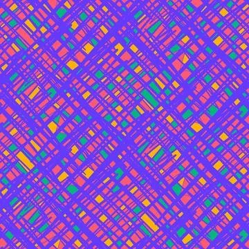 Bright Colorful Grunge Seamless Pattern With Scratch イラスト素材