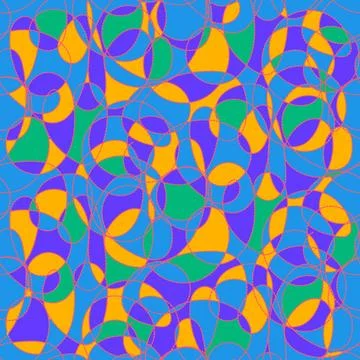 Bright Colorful Grunge Seamless Pattern With Chaos Lines 스톡 일러스트
