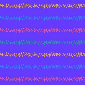 Bright Colorful Grunge Seamless Pattern Noisy Lines 스톡 일러스트