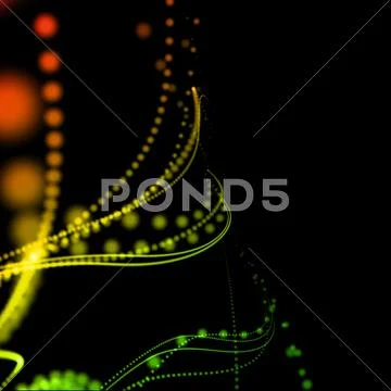 Bright colorful light circles in perspective Stock Illustration