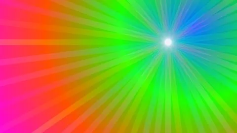 Bright colorful light rays explosion with gradient background illustration Illustrazione stock