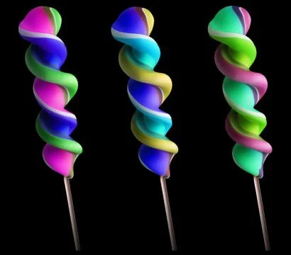 Bright colorful lollipop set 스톡 사진