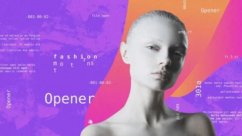 Bright Colorful Opener After Effects stock