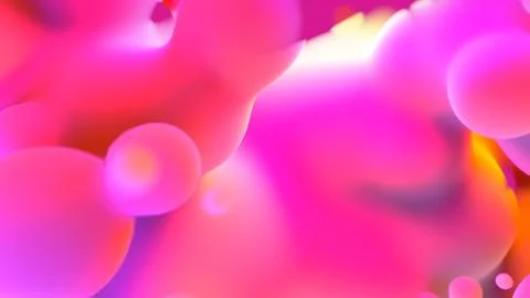Bright colorful pink slight amorphic elements - abstract 3D rendering イラスト素材