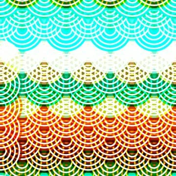 Bright colorful seamless pattern circles neon lights Brown claret green blue  스톡 일러스트