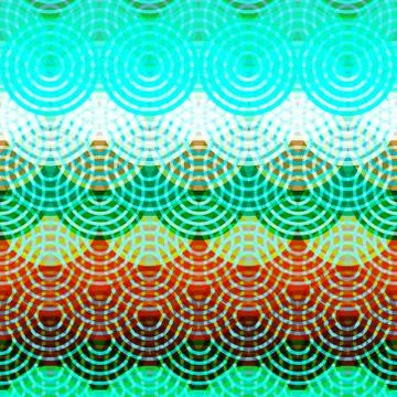 Bright colorful seamless pattern circles Brown claret green blue print, Geo h 스톡 일러스트