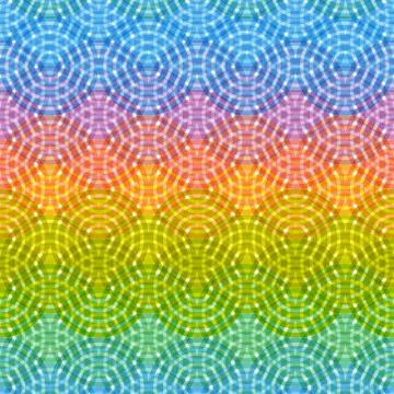 Bright colorful seamless pattern. Rainbow bright lilac pink green purple blue Stock Illustration