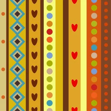 Bright Colorful seamless shapes pattern Stock Illustration
