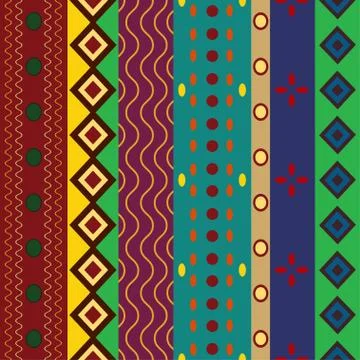 Bright Colorful seamless stripes pattern Stock Illustration