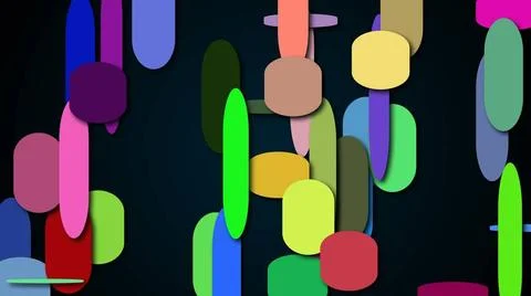Bright colorful shapes, computer generated abstract background, 3D render ... Stock Photos
