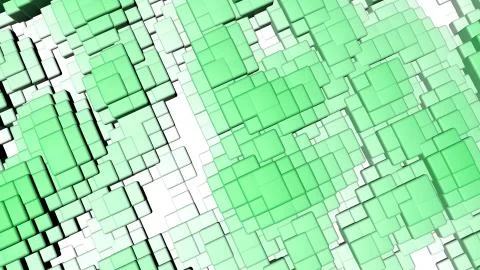 Bright colorful shiny solid squares floating in a wavy shape background. イラスト素材