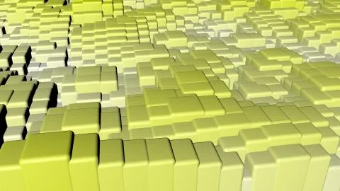Bright colorful shiny solid squares floating in a wavy shape background. 写真素材