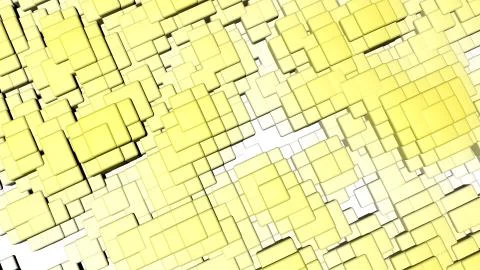 Bright colorful shiny solid squares floating in a wavy shape background. Foto stock