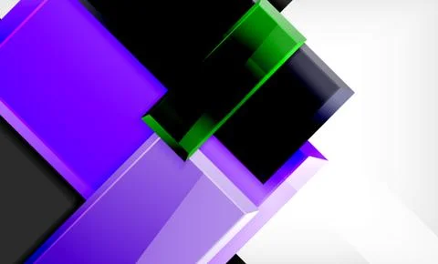 Bright colorful square shape blocks geometrical background Stock Illustration