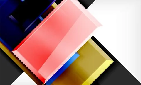 Bright colorful square shape blocks geometrical background Stock Illustration