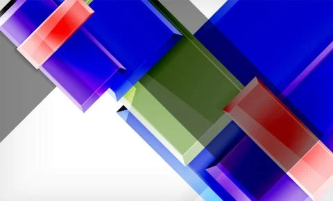 Bright colorful square shape blocks geometrical background Stock Illustration