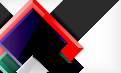 Bright colorful square shape blocks geometrical background 스톡 일러스트