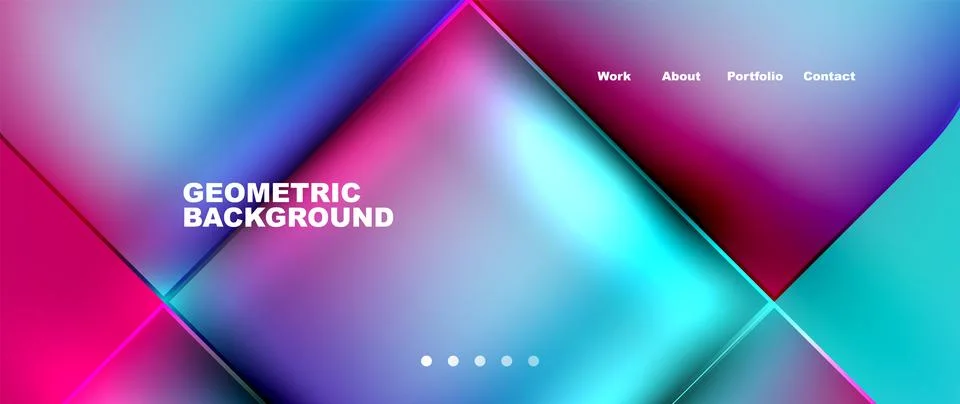 Bright colorful squares with round elements minimal geometric background. Vector 스톡 일러스트