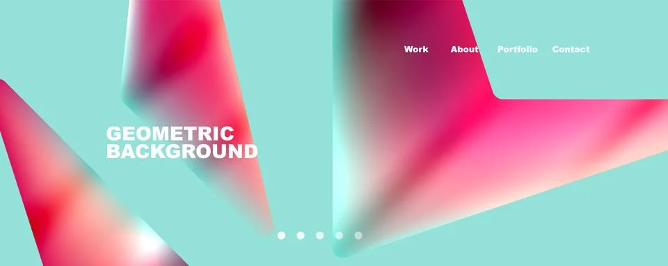 Bright colorful triangular shapes abstract background with fluid color effect Stock Illustration