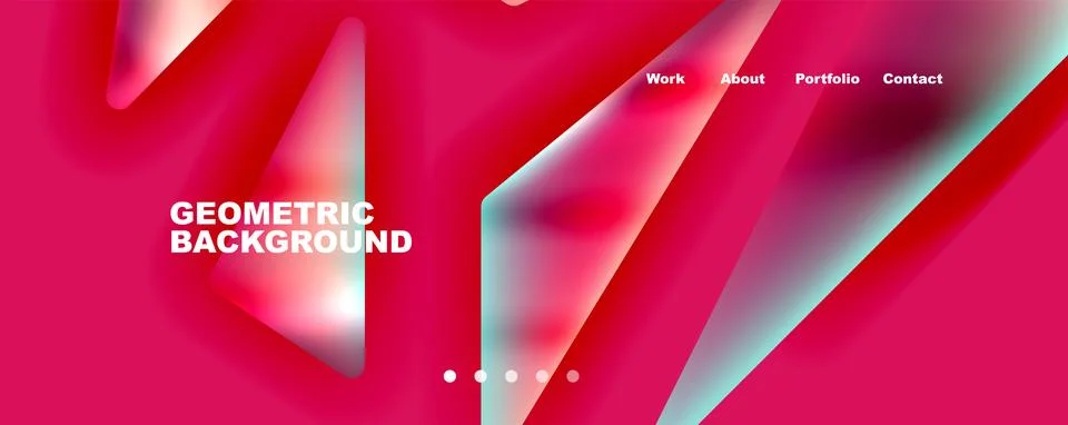 Bright colorful triangular shapes abstract background with fluid color effect Stock Illustration