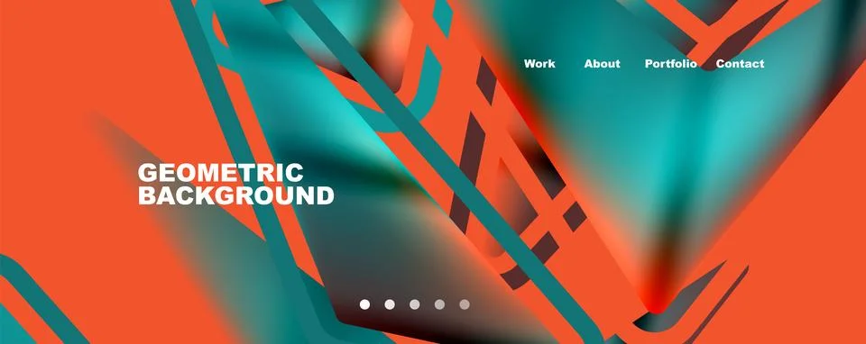 Bright colorful triangular shapes abstract background with fluid color effect 스톡 일러스트