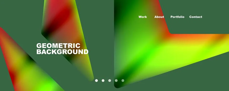 Bright colorful triangular shapes abstract background with fluid color effect Illustrazione stock
