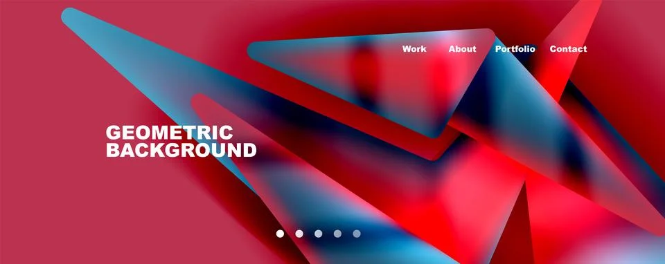 Bright colorful triangular shapes abstract background with fluid color effect 스톡 일러스트