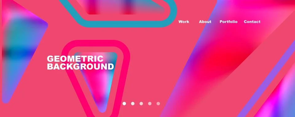 Bright colorful triangular shapes abstract background with fluid color effect Stock Illustration