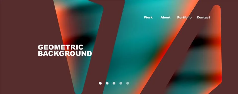 Bright colorful triangular shapes abstract background with fluid color effect Stock Illustration