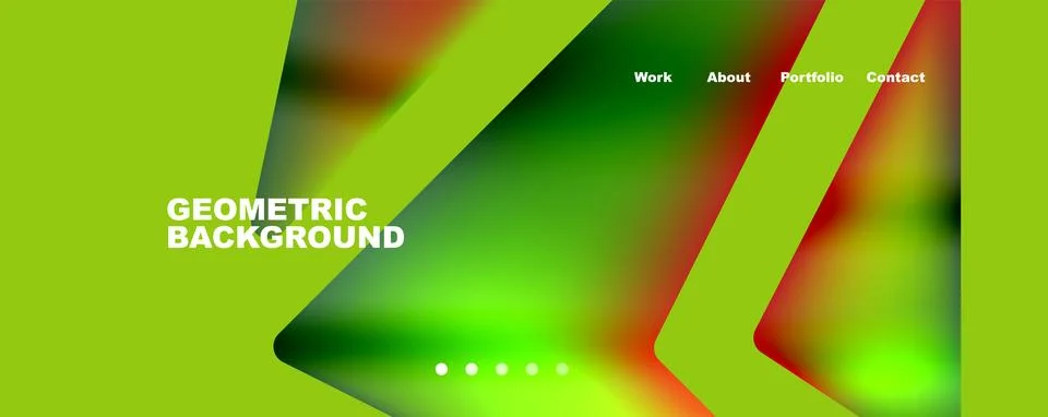 Bright colorful triangular shapes abstract background with fluid color effect Stock Illustration