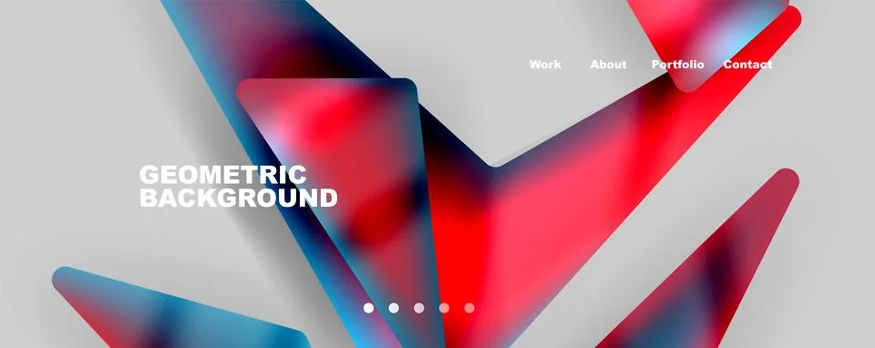 Bright colorful triangular shapes abstract background with fluid color effect 스톡 일러스트